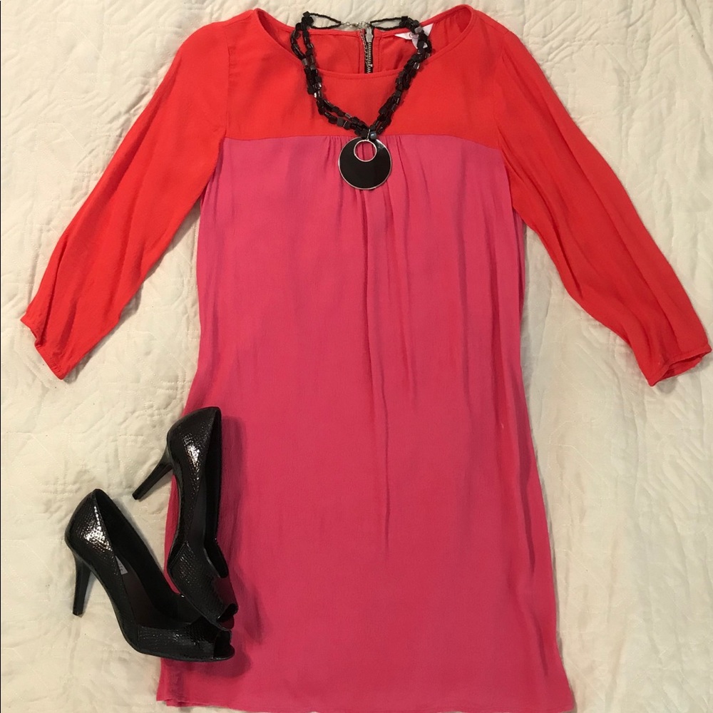 Retro looking color block dress - Picture 2 of 5